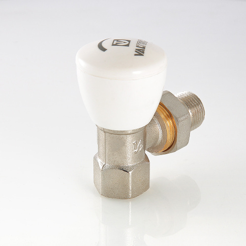 Клапан ручной угловой РЕГУЛИРОВОЧНЫЙ  3/4"  со сгоном. Резьба внутренняя - наружная VALTEC