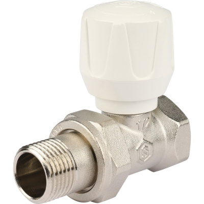 Ручной клапан прямой терморегулирующий  1/2" со сгоном. Резьба внут - нар  SVRS 2122 000015 