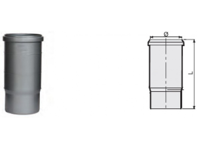 Компенсатор учетверенный канализационный DN  110 мм полипропиленовый, серый Синикон