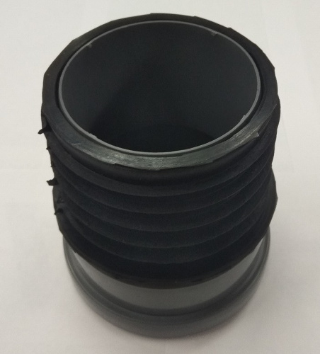 Муфта ремонтная переходная чугун-пластик 110мм в раструб/трубу, удлиненная