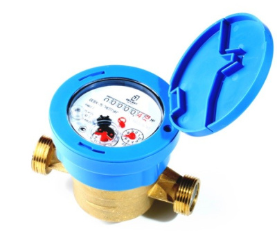 Счетчик воды ОСВХ-20 ДГ (имп..вых.), для ХВС, L=130 мм, одноструйный, со сгонами, крыльчат., класс С