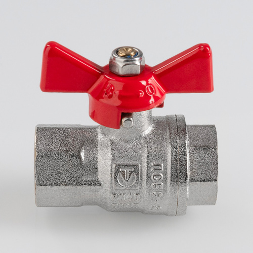 Кран шаровый ГОСТ Р 59553-2021, Бабочка рукоятка 1/2" вн.-вн. VALTEC  VT.417.N.04