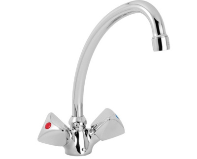 105 M PLUS 130 Смеситель для мойки, излив 130 мм.с классической кран-буксой MOFEM