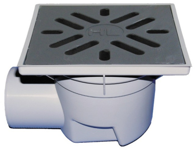 HL605W DN 110 решетка чугун 226х226мм Трапы серии PERFEKT, Гидрозатвор