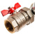 Комплект коллекторный блок с запорными клапанами STOUT 1"х 6 вых x 3/4" SMB 0468 000006 из латуни