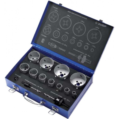 Набор коронок биметаллических  ЗУБР ЭКСПЕРТ 14-67  мм, 11 шт.уп.