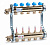 Коллекторная группа 1х 3/4" на 3 контура с расходомерами HKV/T  WATTS теплый пол
