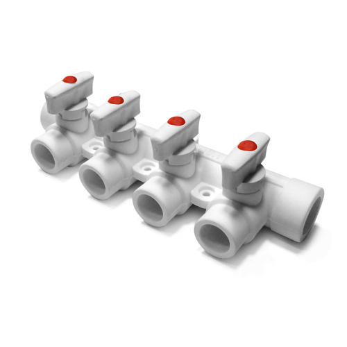 Коллектор 25*20-4 выхода PP-R Белый PA6710408P полипропиленовый (фитинг) PRO AQUA