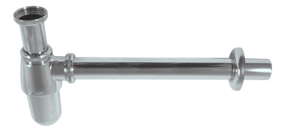 Сифон для умывальника А432, d-32, хромир. латунь, с накидной гайкой  AlcaPlast