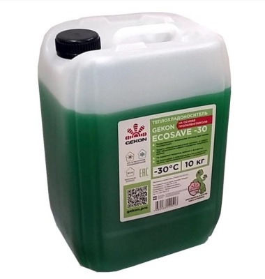 Теплоноситель  пропиленгликоль GEKON ECOSAVE - 30°С, 10 кг.