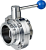 Затвор дисковый Clamp DIN нержавеющий, AISI304 DN80 (3"), (CF8), PN8