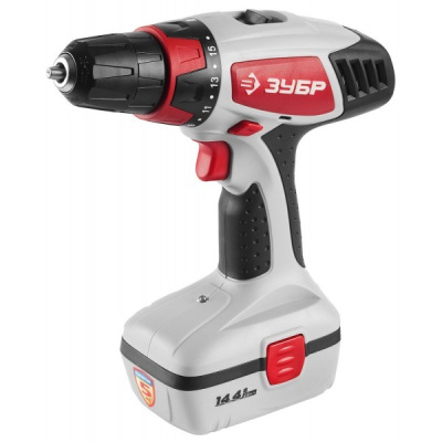Дрель-шуруповерт аккумуляторная Ni-Cd 12 В, крутящий момент 30/15 Hm , 16 уровней +1 , ЗУБР