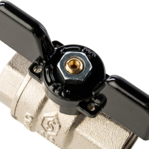 Полнопроходной кран шаровой  3/4" резьба вн.-вн., ручка бабочка STOUT Италия