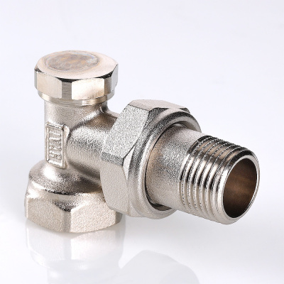 Клапан НАСТРОЕЧНЫЙ  угловой  1/2"  со сгоном. Резьба внутренняя - наружная VALTEC