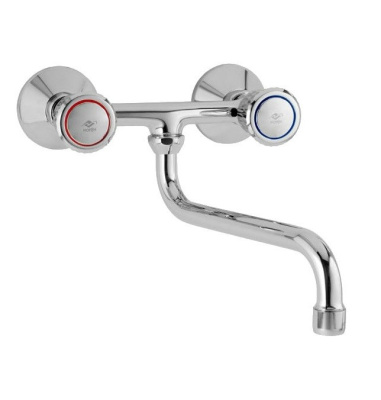 306 FAVORIT CER  Смеситель для мойки, настенный, излив 125 мм. с керамической кран-буксой MOFEM