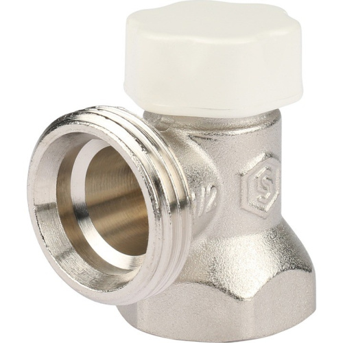 Клапан запорно-балансировочный угловой 1/2" со сгоном. Резьба внут - нар  SVL 1156 000015 STOUT