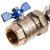 Комплект коллекторный блок с запорными клапанами STOUT 1"х 6 вых x 3/4" SMB 0468 000006 из латуни