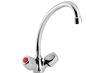 105 IRIS 130 Смеситель для мойки, излив 130 мм.с классической кран-буксой MOFEM