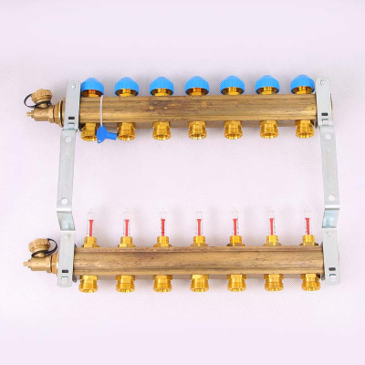 Коллекторная группа 1х 3/4" на 7 контуров с расходомерами HKV/T  WATTS теплый пол
