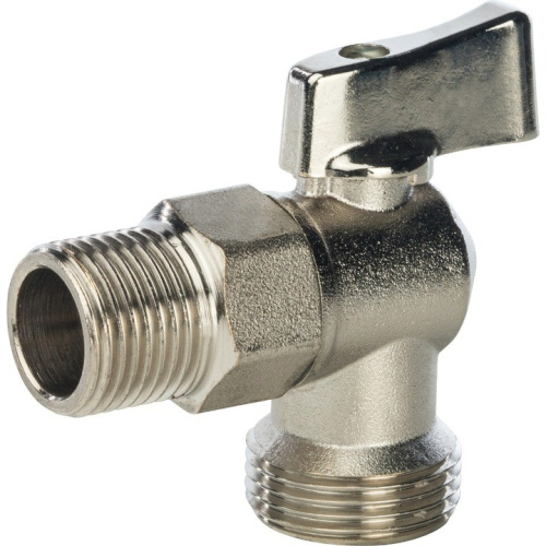 Кран шаровой  угловой  1/2"x3/4" резьба наружная - наружная STOUT SVB-0059-001234