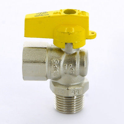 Газовый шаровый кран угловой флажок  1/2'' NORMGAS нар-внутр. резьба