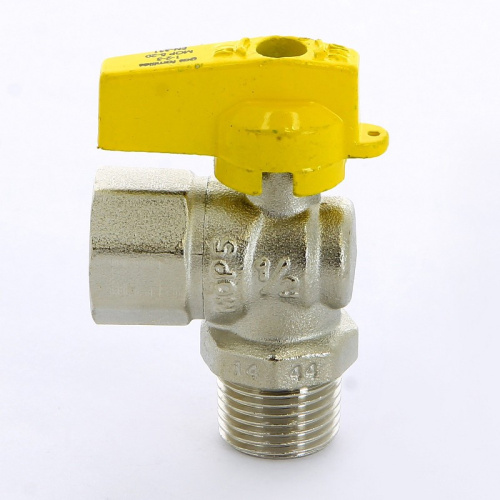 Газовый шаровый кран угловой флажок  1/2'' NORMGAS нар-внутр. резьба