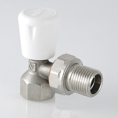 Клапан ручной угловой РЕГУЛИРОВОЧНЫЙ   МИНИ 1/2"  со сгоном. Резьба внутренняя - наружная VALTEC