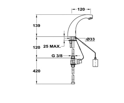 МЛУ 01 Электронный смеситель для умывальника литой  MOFEM