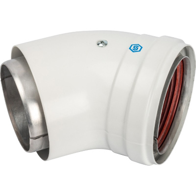 Угол для дымохода 45° M-F Ø 80/100 однораструбный утепленный STOUT