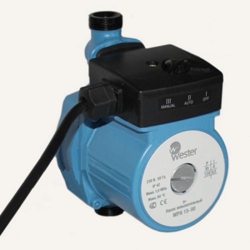 Насос циркуляционный для повышения давления  WPA 15-90 WESTER монтажная длина 160 мм 1х230 В 