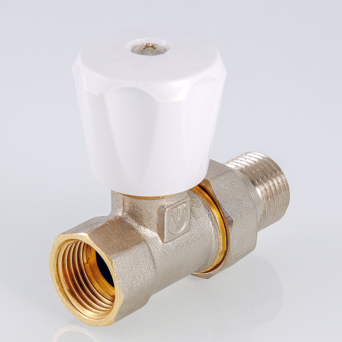 Клапан ручной прямой РЕГУЛИРОВОЧНЫЙ компактный 1/2"  со сгоном. Резьба внутренняя - наружная VALTEC