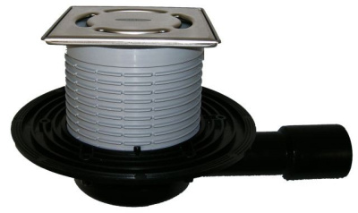 HL90PrD DN 50/40 Трап c перфорированным фланцем решетка 115 х 115