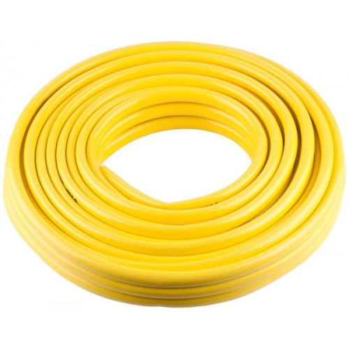 Шланг поливочный ЗУБР,3-х слойный , 1/2 , 15 метров бухта , 30 атм , желтый.