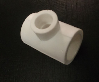 Тройник полипропиленовый переходной PPRC D40*32*40  белый РОССИЯ (упаковка 60 шт) 20606 КРОСС