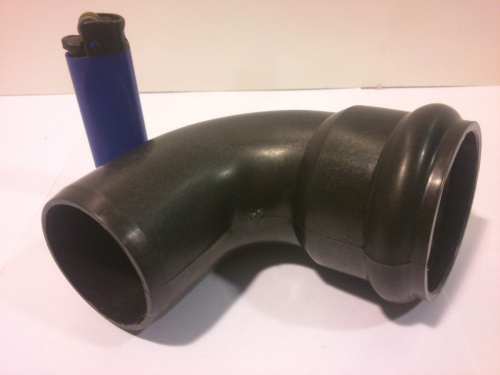 Отвод канализационный черный Ø 50(ДУ48) х90° (прямой)