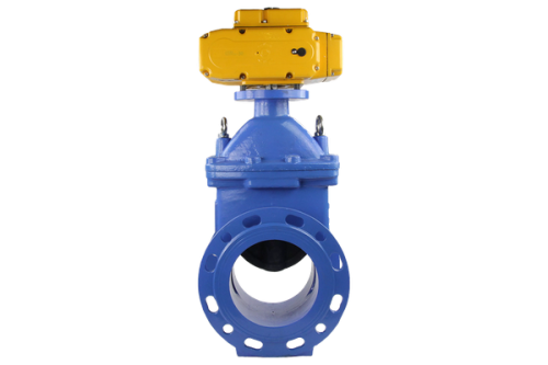 Задвижка клиновая фланцевая чугунная, DN50 (2"), PN10 EPDM с многоворотным электро-м AC 220V (С-05)