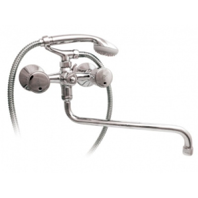 604 DIAMANT ECO  Смеситель для ванны-умыв. излив 300 мм. с держат. с классической кран-буксой MOFEM