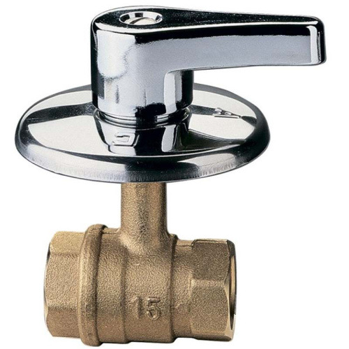 138 Кран шаровый 1/2" вн.-вн со штоком под штукатурку хром. ручка ITAP