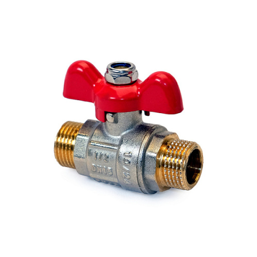 Кран шаровой полнопроходной, ручка-БАБОЧКА, НАР-НАР 1                   PRO AQUA  ГОСТ Р 59533 -2021