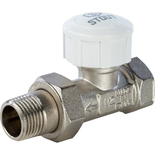 Клапан термостатический прямой 1/2" со сгоном. Резьба внут - нар  SVT 0001 000015 STOUT