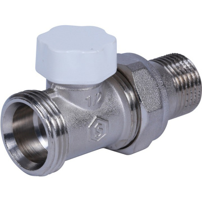 Клапан запорно-балансировочный прямой (подключение ЕК) 1/2" х 3/4"ЕК SVL 1196 000015 STOUT 