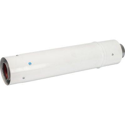 Комплект коаксиальный M-F Ø 60/100, L470-750 мм телескопический уплотнение и хомут в комплекте STOUT