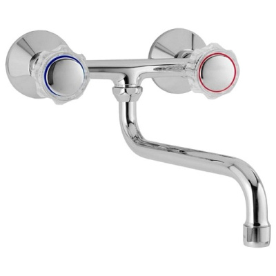 306 PRIMULA  Смеситель для мойки, настенный, излив 125 мм. с классической кран-буксой MOFEM 