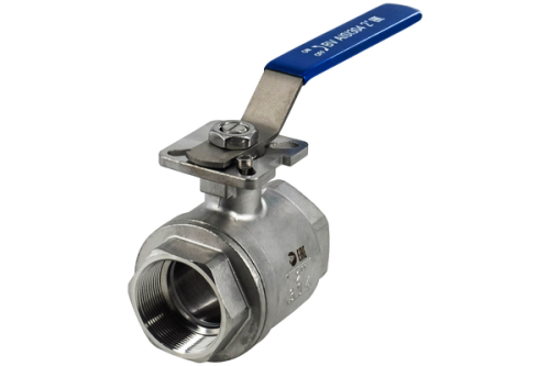 Кран шаровый  вр/вр под привод 1/2" Ду 15 PN64 AISI 304 нержавеющей стали