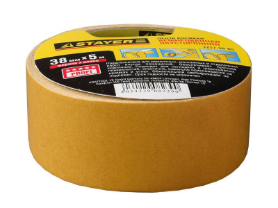Лента ЗУБР "STAYER" Profi, двухсторонняя клейкая на тканевой основе38 мм х 10 м (скотч)