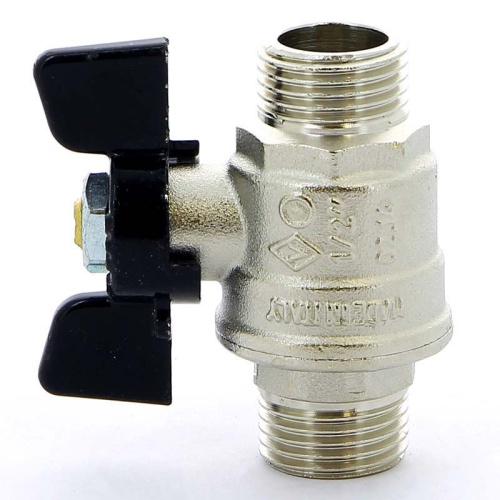 327 Кран шаровый бабочка 1'' наружная-наружная резьба BUGATTI  OREGON