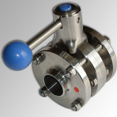 Затвор дисковый приварной нержавеющий, AISI304 DN 100 (4"), (CF8), PN8 EPDM