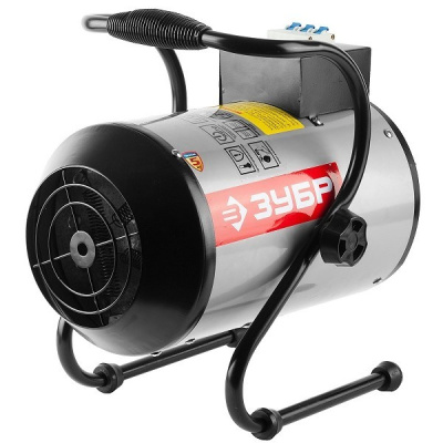 ЗУБР МАСТЕР(Нерж.) "Круг" Пушка тепловая электр. 3/1,5 КВт,2580 кКалл/час, 300 м3 час, 220 В.