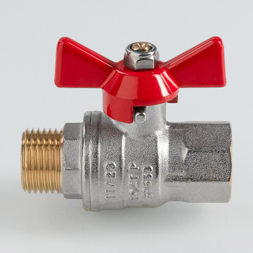 Кран шаровый ГОСТ Р 59553-2021, Бабочка рукоятка 3/4" вн.-нар. VALTEC  VT.418.N.05