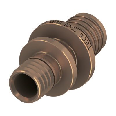 TECEflex Муфта переходная (cоединение) труба-труба 20 x 16, бронза 706603
